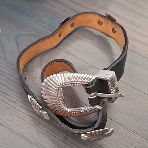 Western DD 3D Top Grain Black Leather Belt Sz 26